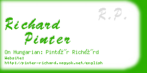 richard pinter business card